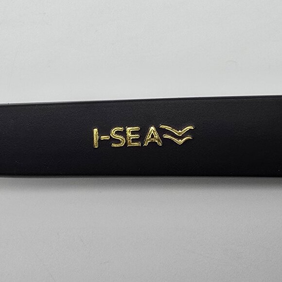 I-SEA Stevie Matte Black Gold Frame Polarized Black Lens Cat Eye Sunglasses 53mm - Picture 8 of 16